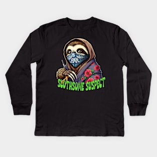 Sloth thief Kids Long Sleeve T-Shirt